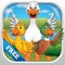 Cute, Adorable duck duck, goose walk across your mobile phone or tablet