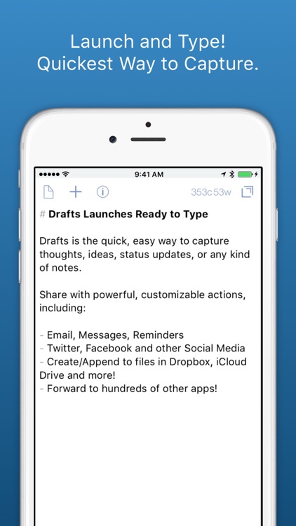 Drafts - Quickly Capture Notes, Share Anywhere! screenshot-0