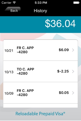 Reloadable Prepaid Visa® screenshot 3