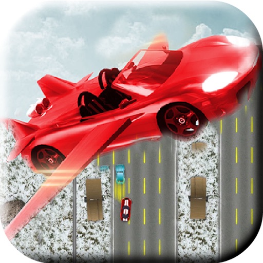 Flying Car Crash Icon
