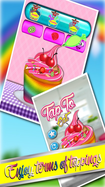 DIY Colorful Rainbow Cupcake Maker - Make & Bake Cupcakes With Bakery Chef screenshot-4