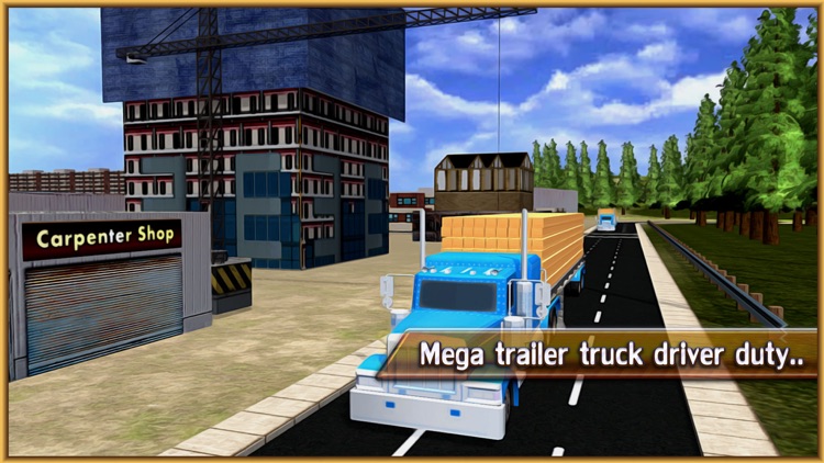 Wood Transporter Truck – Cargo Trailer Driving screenshot-3