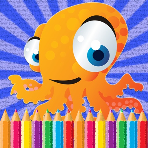 Sea Animal Coloring Pages Kids Painting Game icon