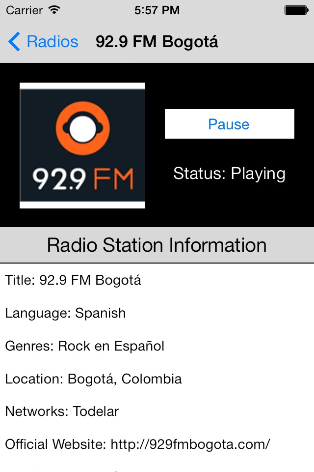 Colombia Radio Live Player (Bogotá / español) screenshot 4