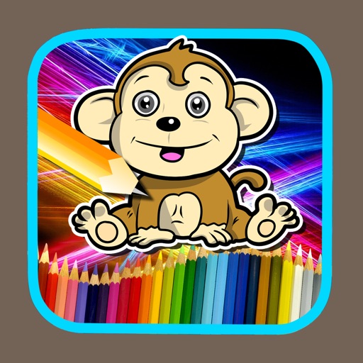 Game Drawing Monkey for Family Kids Coloring iOS App