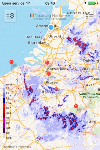 Neerslag Radar België - Weer screenshot 2