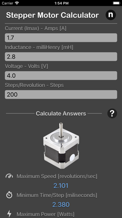 Stepper Motor Calculator screenshot 4