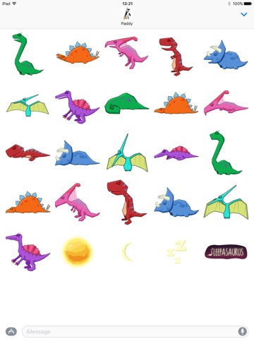 Sleepasaurus Dinosaur Stickers screenshot 2