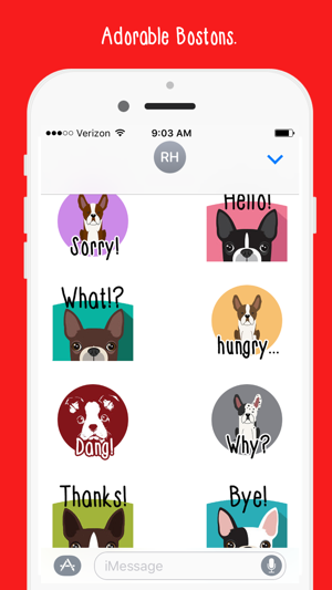 Boston Terrier Emoji: Puppy Stickers for iMessage(圖2)-速報App