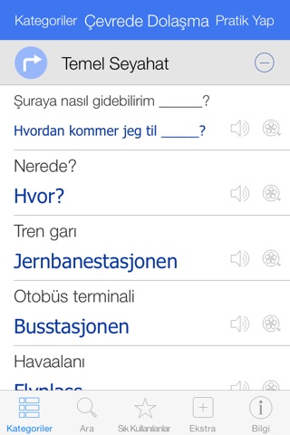 Norwegian Pretati - Translate, Learn and Speak Norwegian with Video Phrasebook screenshot 2