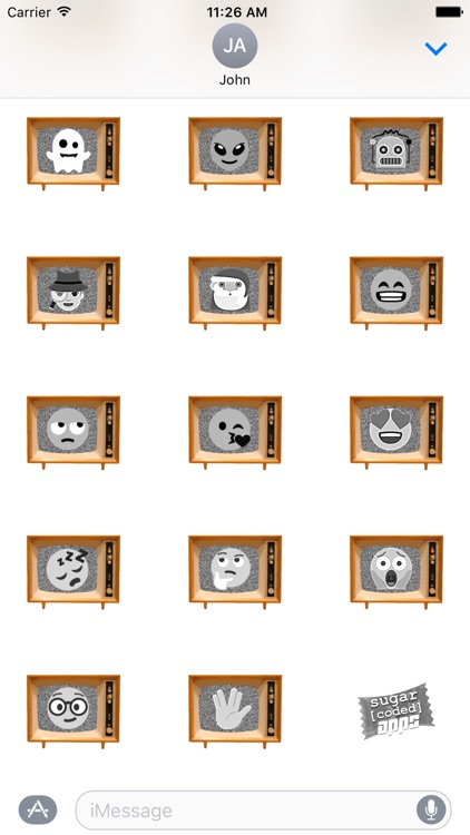 Black & White Emoji TV