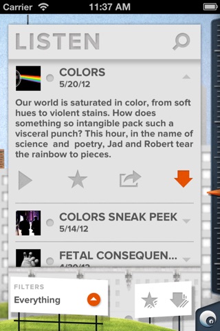 Radiolab screenshot 2