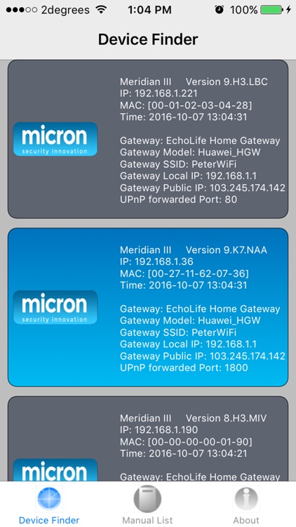 Micron Device Finder II