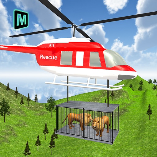 Helicopter Rescue Animal Transport Icon