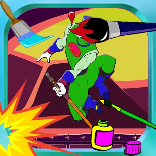 Paint For Kids Game Power Rangers Version icon