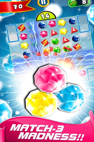 Blitz Games Match-3 - diamond game and kids digger's quest hd free screenshot 2