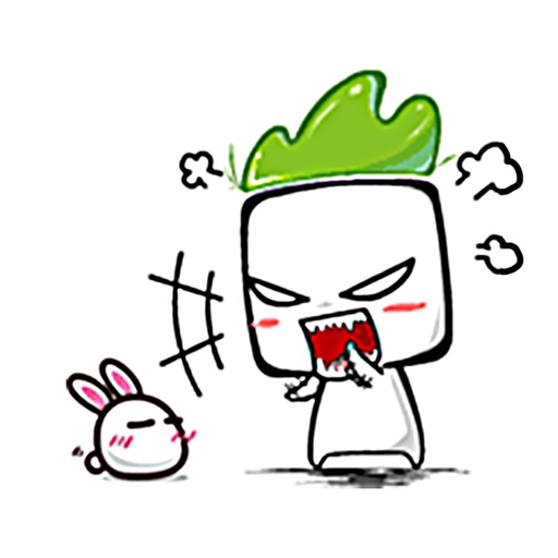 Cute Angry Radish icon