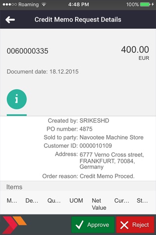 Credit Memo Approvals screenshot 3