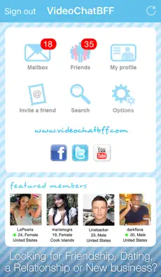 Screenshot 3 Video Chat BFF - Social Text Messenger to Match Straight, Gay, Lesbian Singles nearby for FaceTime, Skype, Kik & Snapchat calls iphone