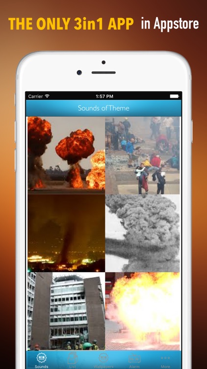 Explosion Sounds and Wallpapers: Theme Ringtones and Alarm