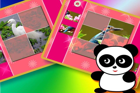 熊猫宝宝拼图乐园 - 小博士幼幼拼各种鸟儿和动物图片 screenshot 2