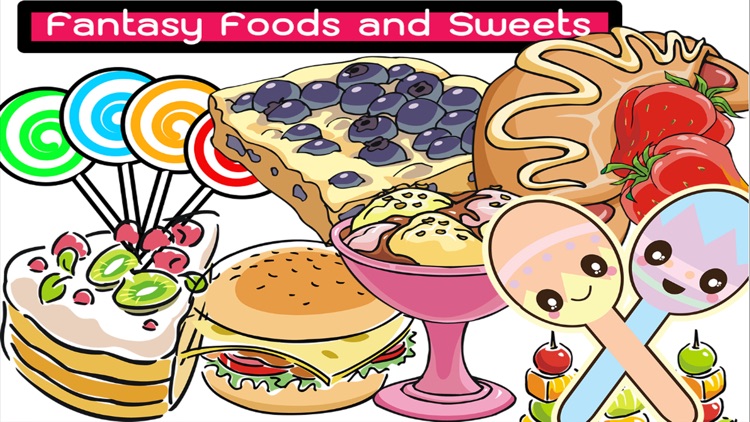 Amazing Foods And Sweets Colorful Drawings