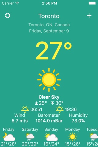 Plain Weather App screenshot 2