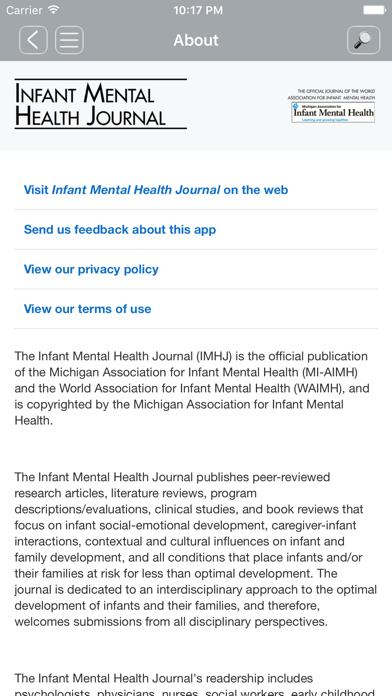 Infant Mental Health Journal screenshot 3