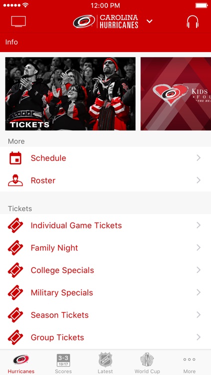 Tickets, Carolina Hurricanes