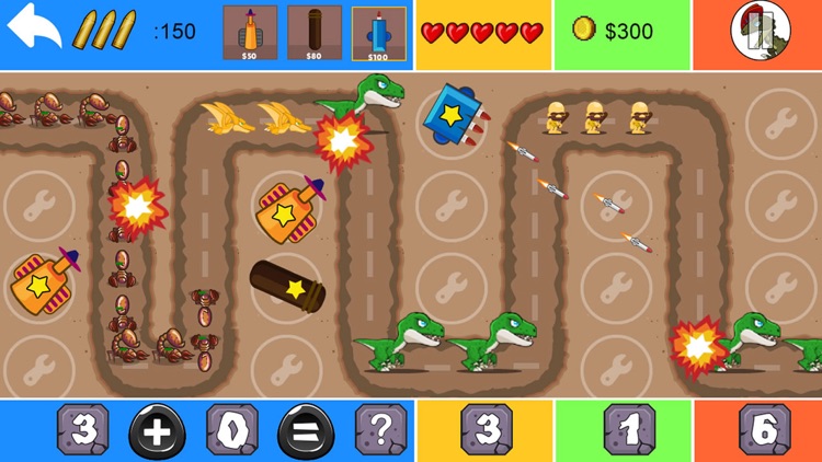 Dinosaur Math Tower Defense screenshot-3