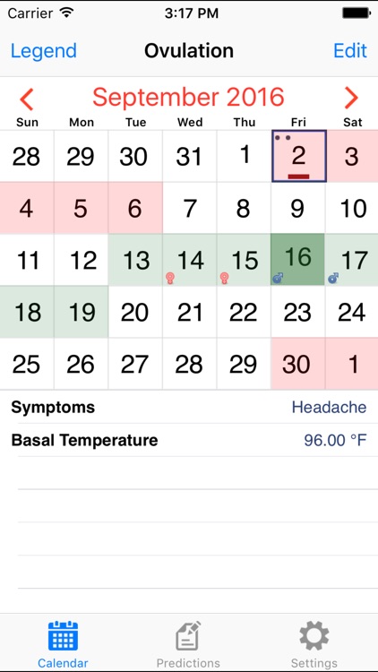 Ovulation Calendar Diary