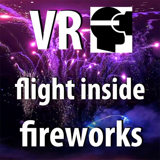 VR Virtual Reality Drone Flight inside Fireworks icon