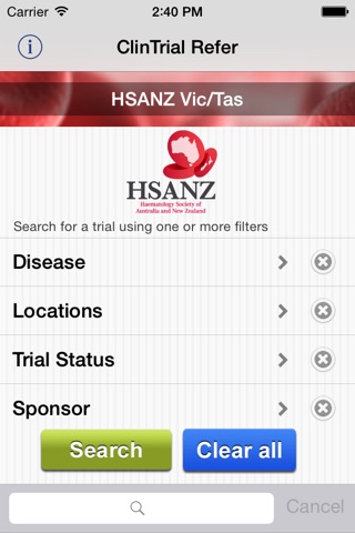 ClinTrial Refer HSANZ screenshot 2