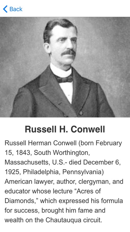 Acres Of Diamonds by Russell Conwell Meditations