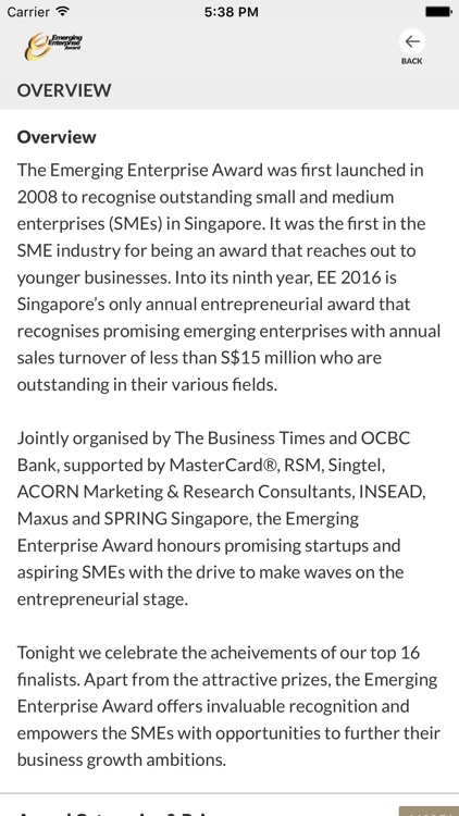 Emerging Enterprise Award 2016