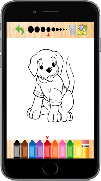 Puppy Dog Kids Coloring Books Page - Learning Game for Toddlers