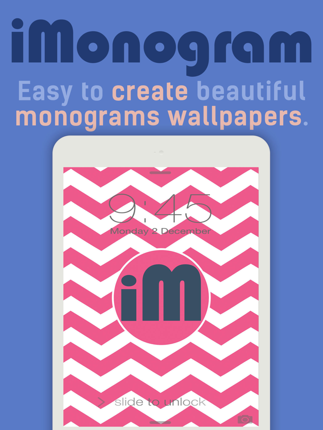 ‎iMonogram - Create your own custom wallpapers and backgrounds Screenshot