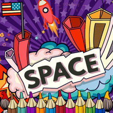 Activities of Space Galaxy coloring book drawing painting kids