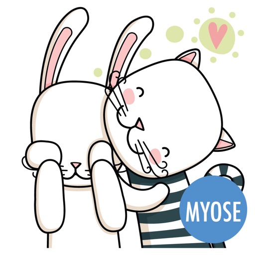 Bunny & Cat - MYOSE - Make Your Own Sticker Emoji icon