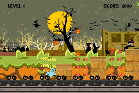 Ghost Rush - Ghosty the Sweet Ghost Who is Lost and Lost his Sweets on Halloween - Obstacle Running and Jumping Game screenshot 4