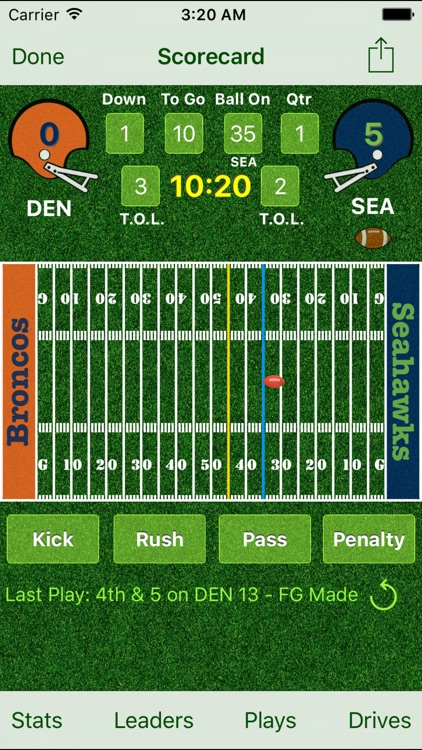 iTouchdown Football Scoring