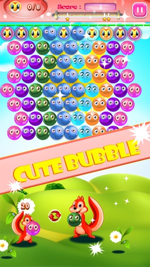 Bubble Birds Shooter 爆炸 愤怒的小鸟 泡 泡沫 星星 白色