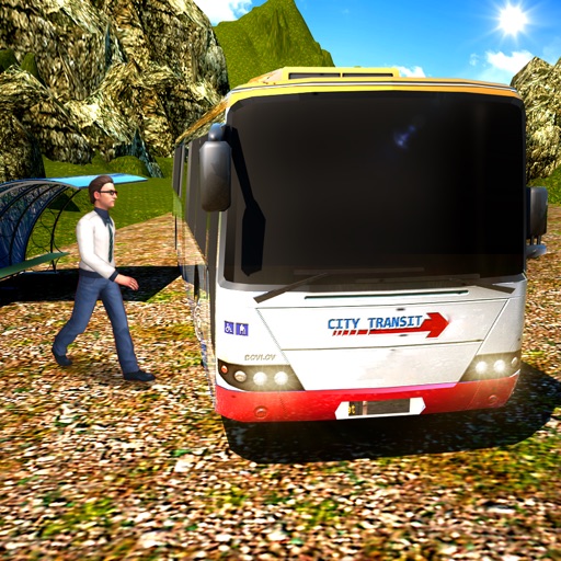 Offroad Hill Bus Simulator 3D - Real Driving, Parking & Transportation Racing Game Icon