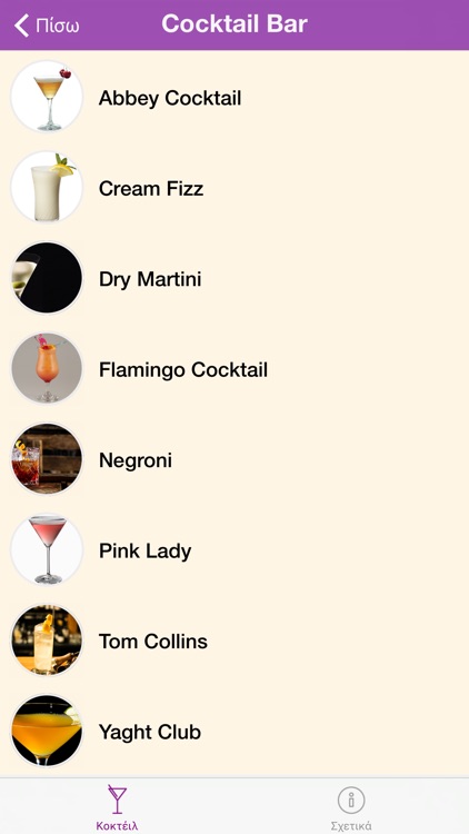 Cocktail Bar - Συνταγές για Κοκτέιλ