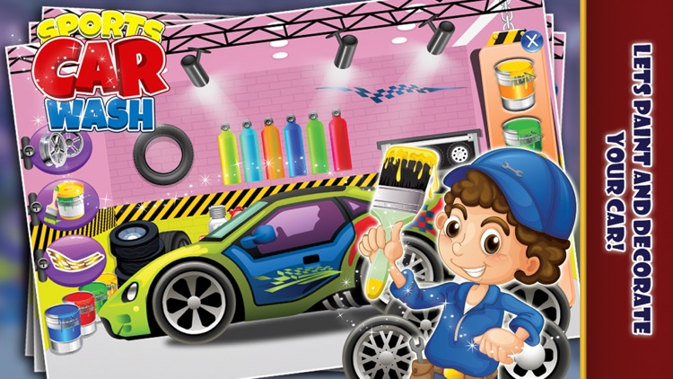 Sports Car Wash – Repair & cleanup vehicle in this spa salon game for kids screenshot-4