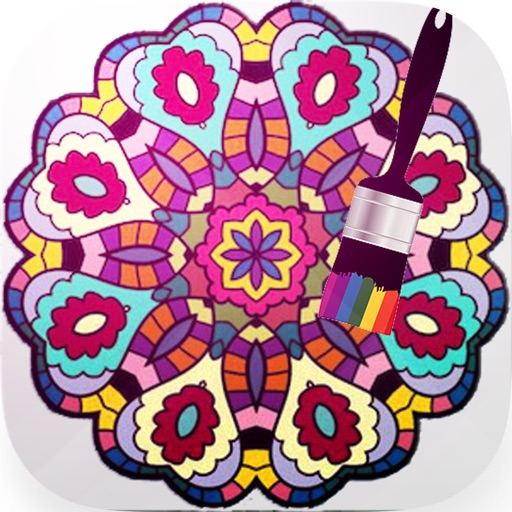 Mandala Coloring Book - Draw Paint Doodle Sketch tool & Coloring book for adults and kids Icon