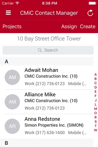 CMiC Contact Manager screenshot 2