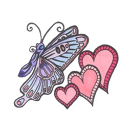 Flower Butterfly Sticker