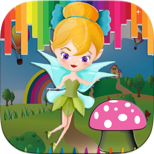 Girls Coloring Book Little Fairies - Game For Kids