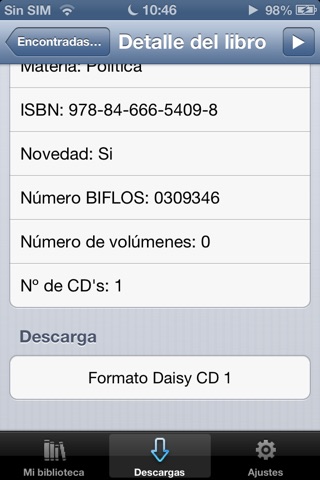 Gestor ONCE libros digitales screenshot 4